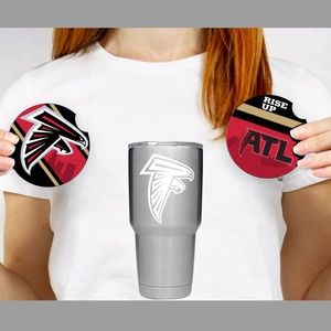Falcons  car coaster & decal set